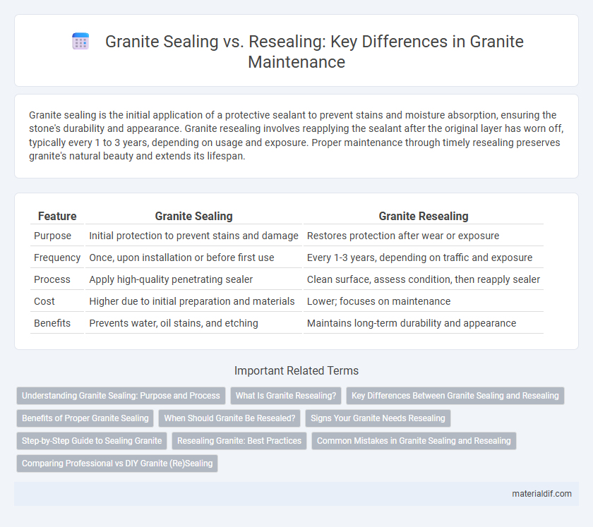 Granite Sealing vs. Resealing: Key Differences in Granite Maintenance