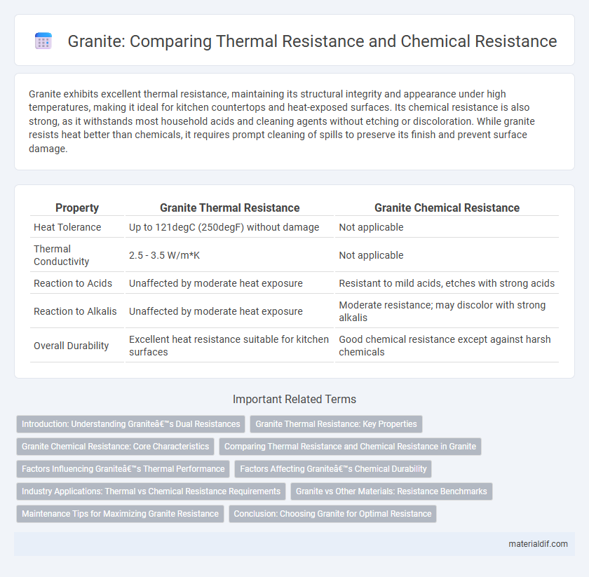 Granite: Comparing Thermal Resistance and Chemical Resistance