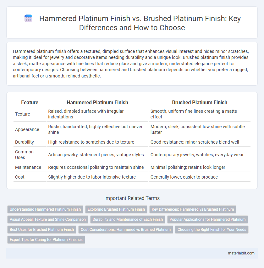 Hammered Platinum Finish vs. Brushed Platinum Finish: Key Differences and How to Choose