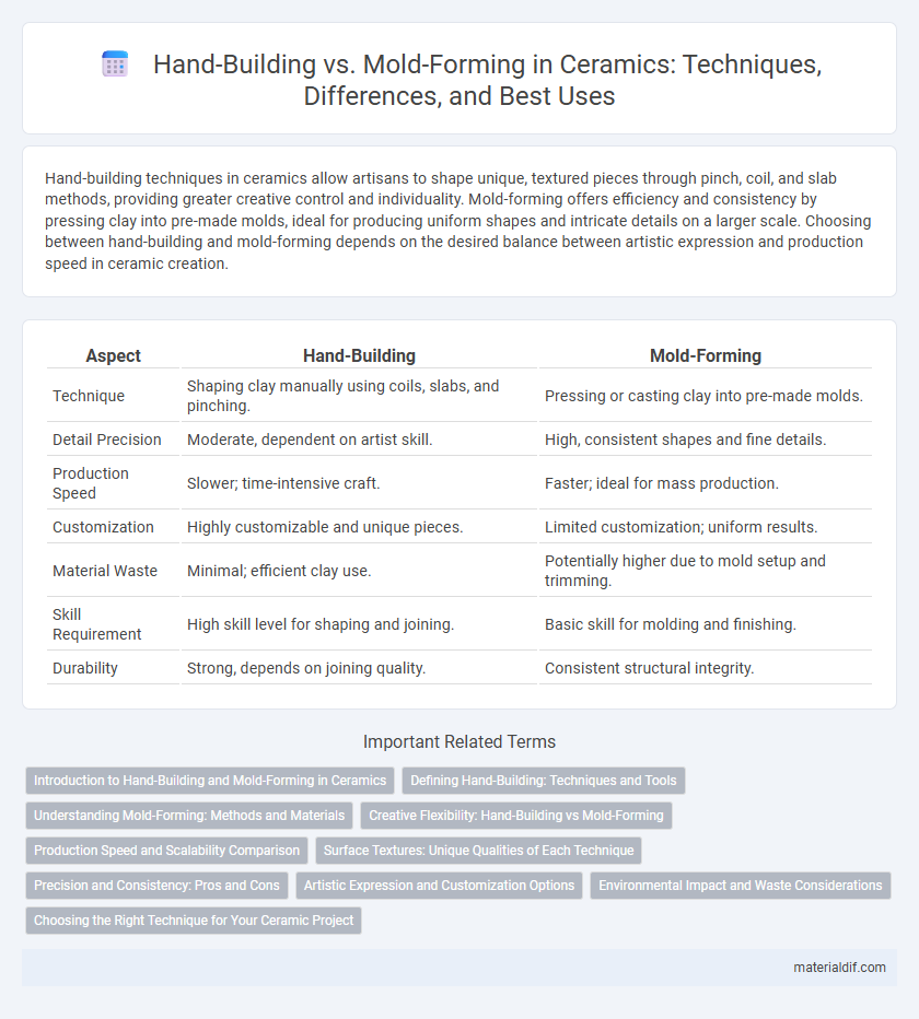 Hand-Building vs. Mold-Forming in Ceramics: Techniques, Differences, and Best Uses