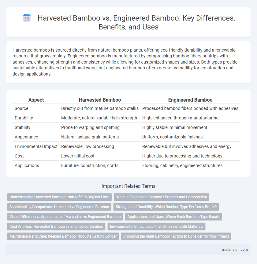 Harvested Bamboo vs. Engineered Bamboo: Key Differences, Benefits, and Uses