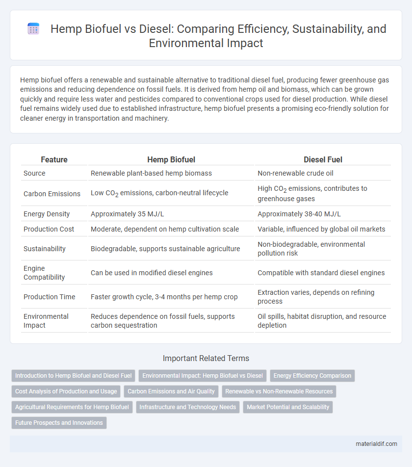 Hemp Biofuel vs Diesel: Comparing Efficiency, Sustainability, and Environmental Impact