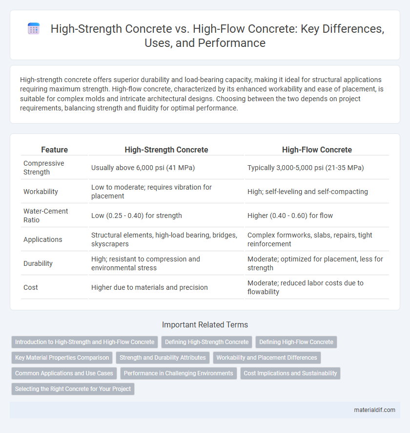 High-Strength Concrete vs. High-Flow Concrete: Key Differences, Uses, and Performance