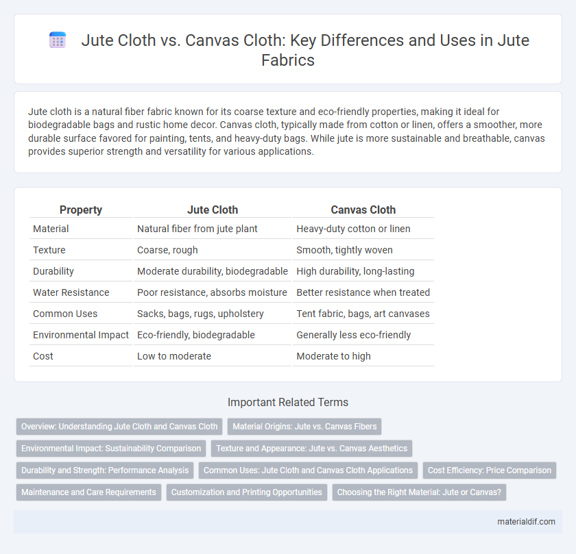 Jute Cloth vs. Canvas Cloth: Key Differences and Uses in Jute Fabrics
