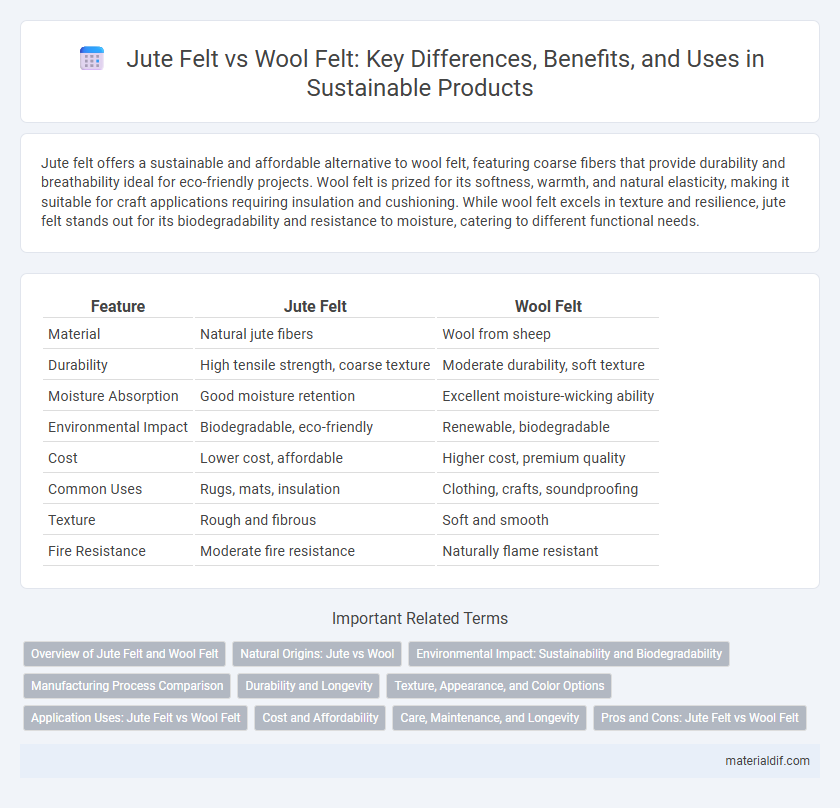 Jute Felt vs Wool Felt: Key Differences, Benefits, and Uses in Sustainable Products