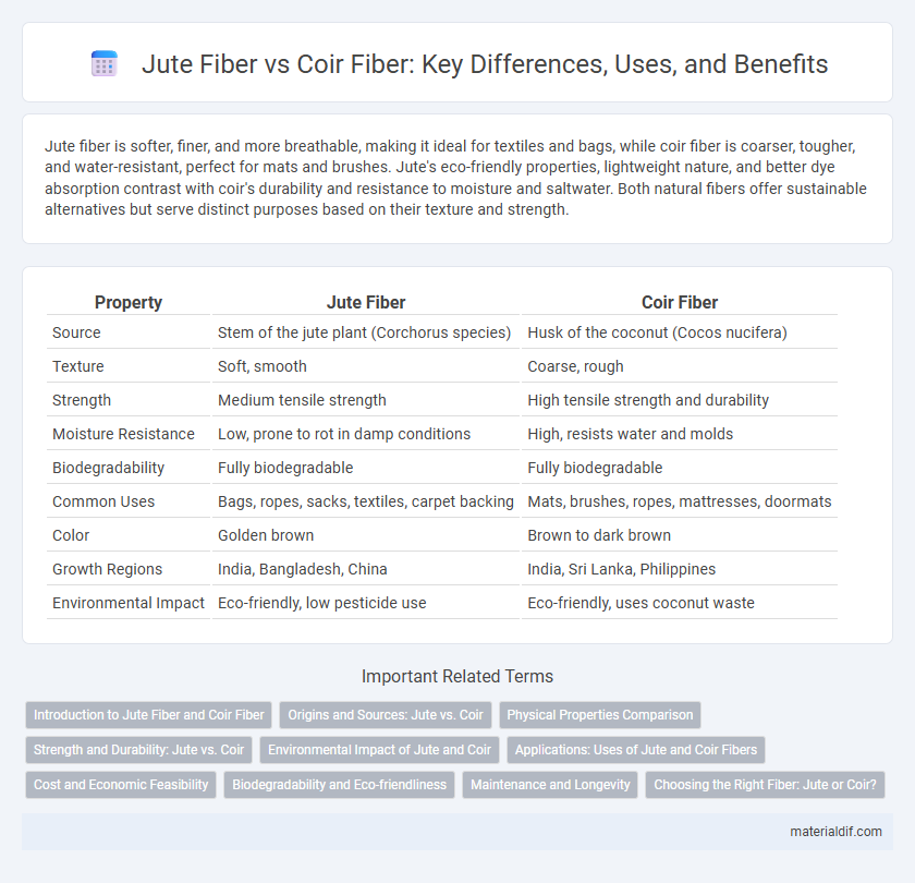 Jute Fiber vs Coir Fiber: Key Differences, Uses, and Benefits