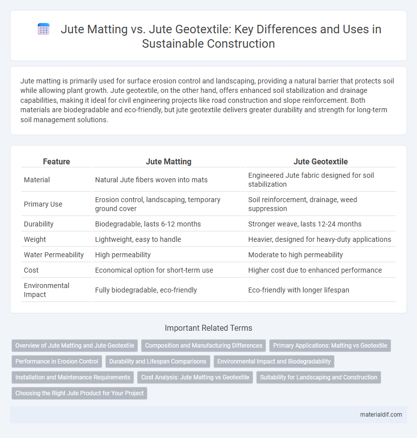 Jute Matting vs. Jute Geotextile: Key Differences and Uses in Sustainable Construction