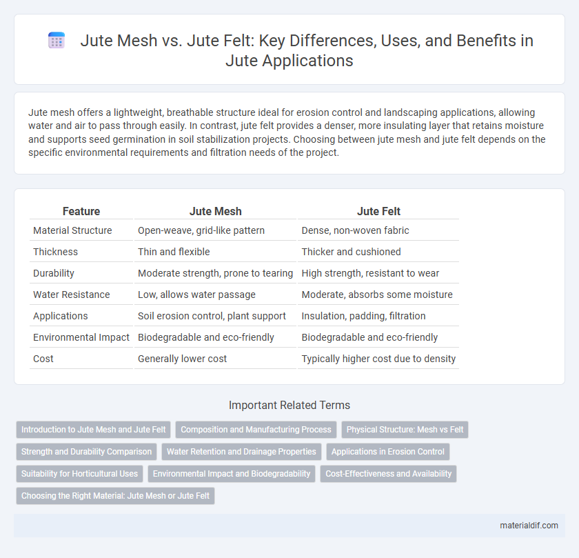 Jute Mesh vs. Jute Felt: Key Differences, Uses, and Benefits in Jute Applications