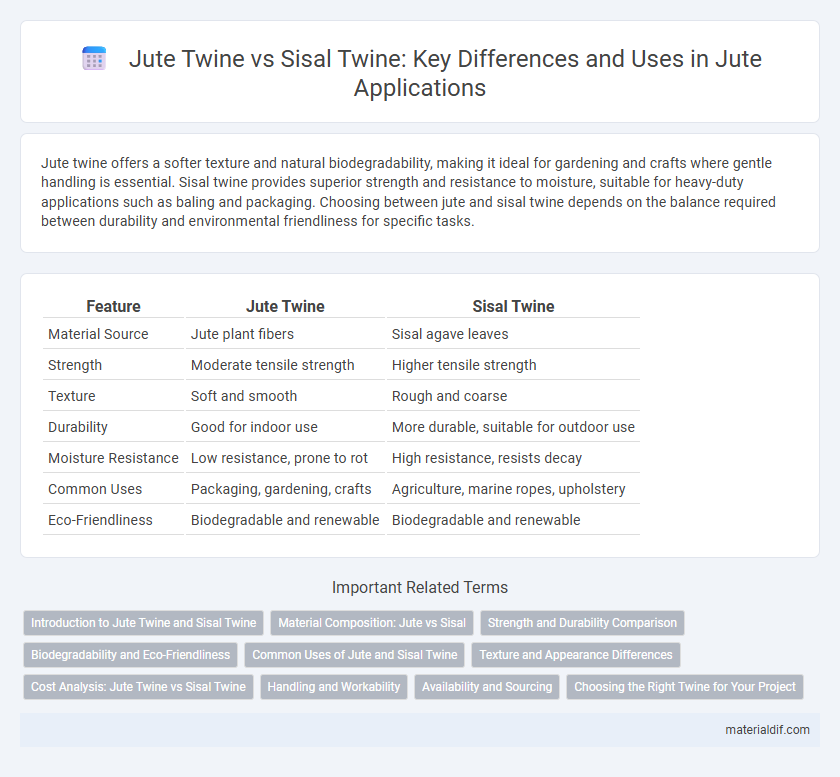 Jute Twine vs Sisal Twine: Key Differences and Uses in Jute Applications