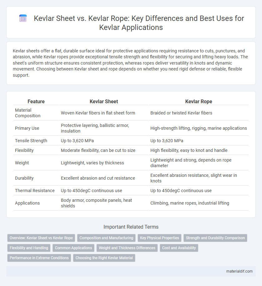 Kevlar Sheet vs. Kevlar Rope: Key Differences and Best Uses for Kevlar Applications