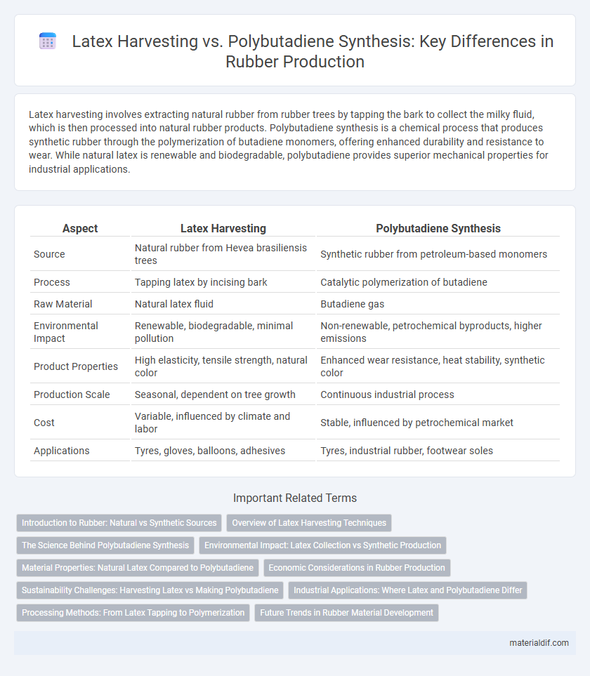 Latex Harvesting vs. Polybutadiene Synthesis: Key Differences in Rubber Production