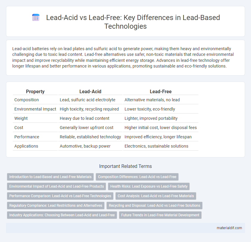 Lead-Acid vs Lead-Free: Key Differences in Lead-Based Technologies