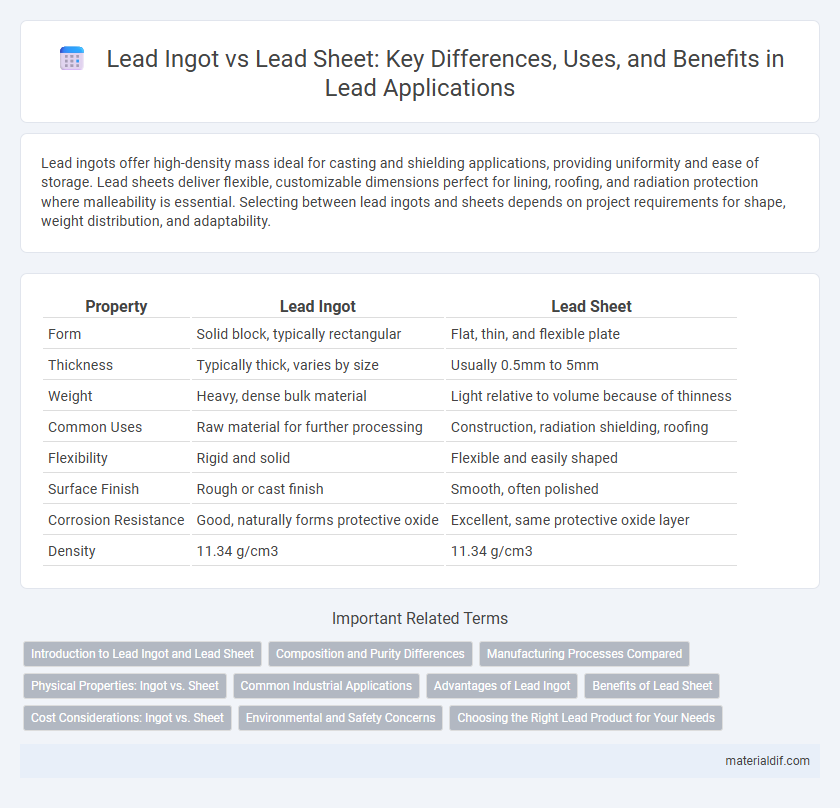 Lead Ingot vs Lead Sheet: Key Differences, Uses, and Benefits in Lead Applications