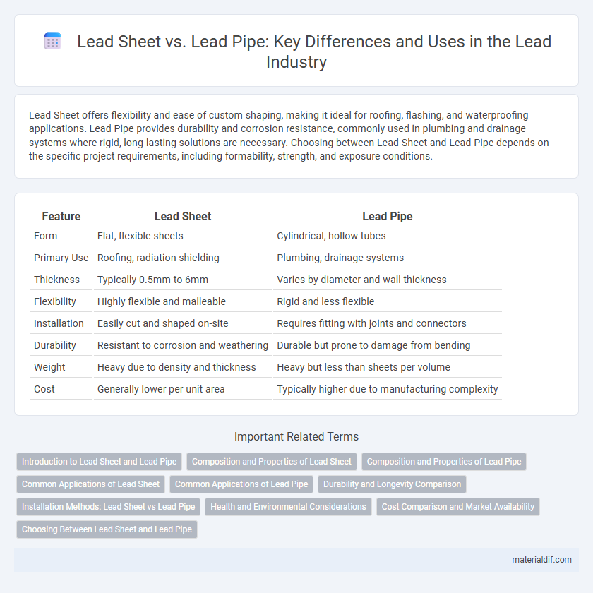 Lead Sheet vs. Lead Pipe: Key Differences and Uses in the Lead Industry
