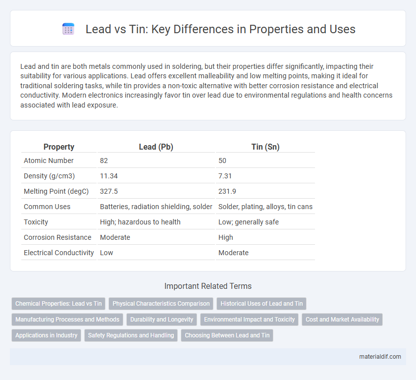Lead vs Tin: Key Differences in Properties and Uses