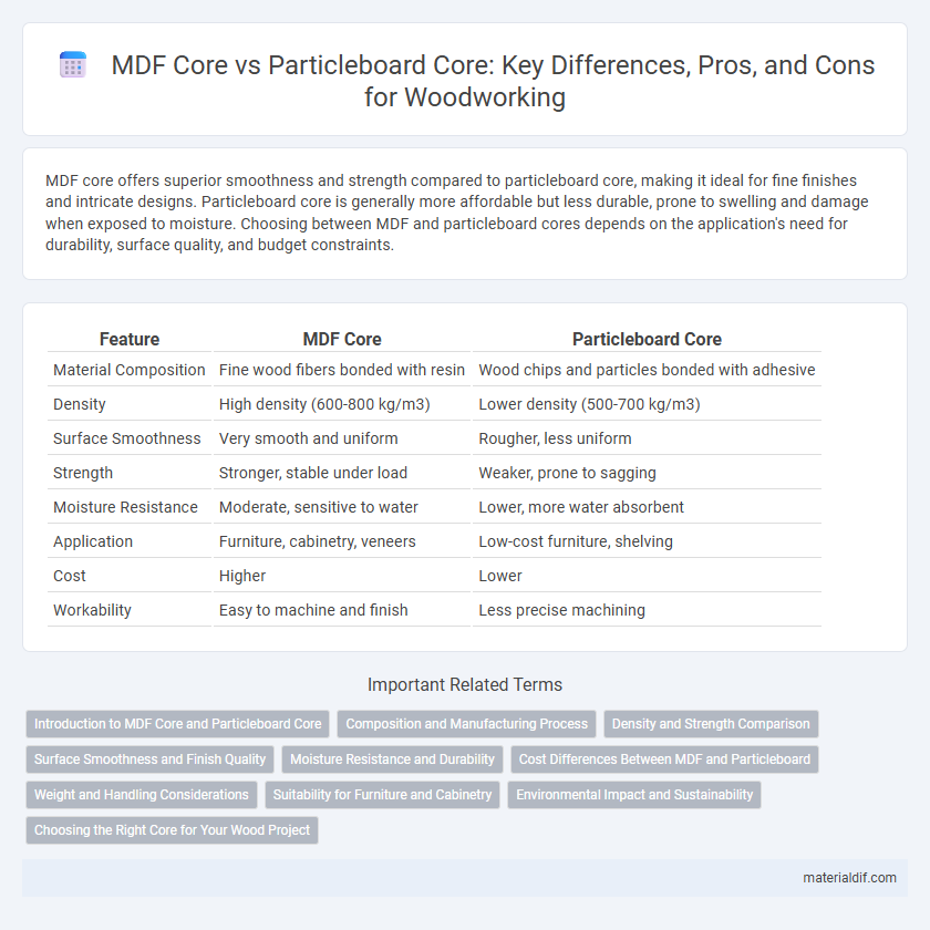 MDF Core vs Particleboard Core: Key Differences, Pros, and Cons for Woodworking