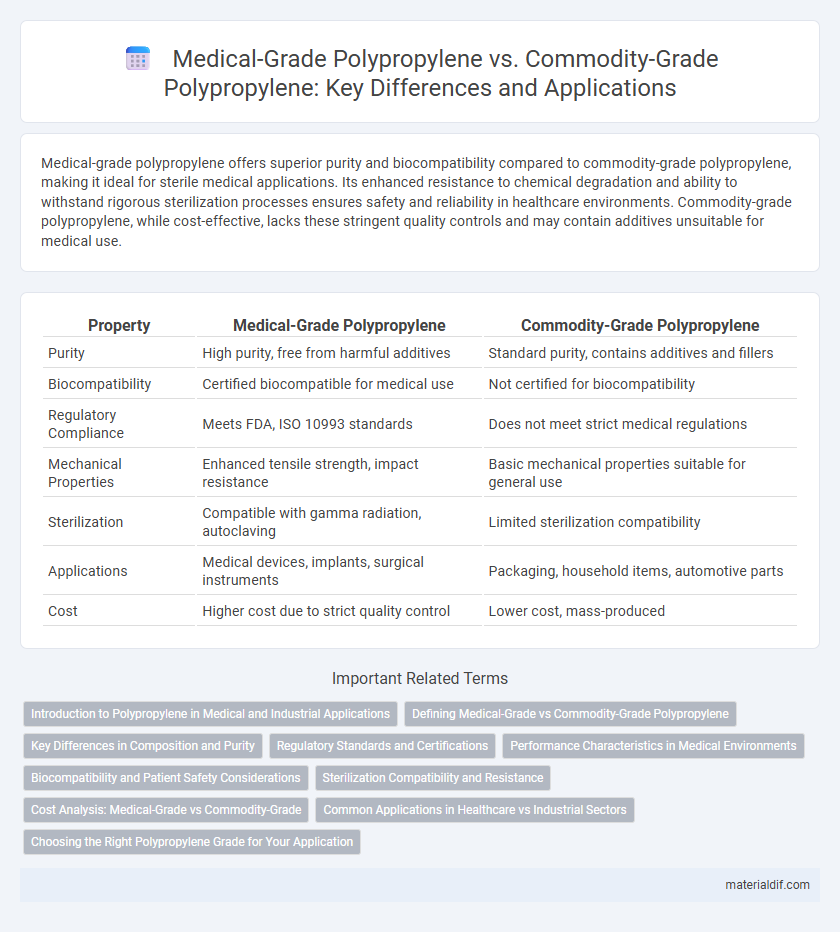 Medical-Grade Polypropylene vs. Commodity-Grade Polypropylene: Key Differences and Applications