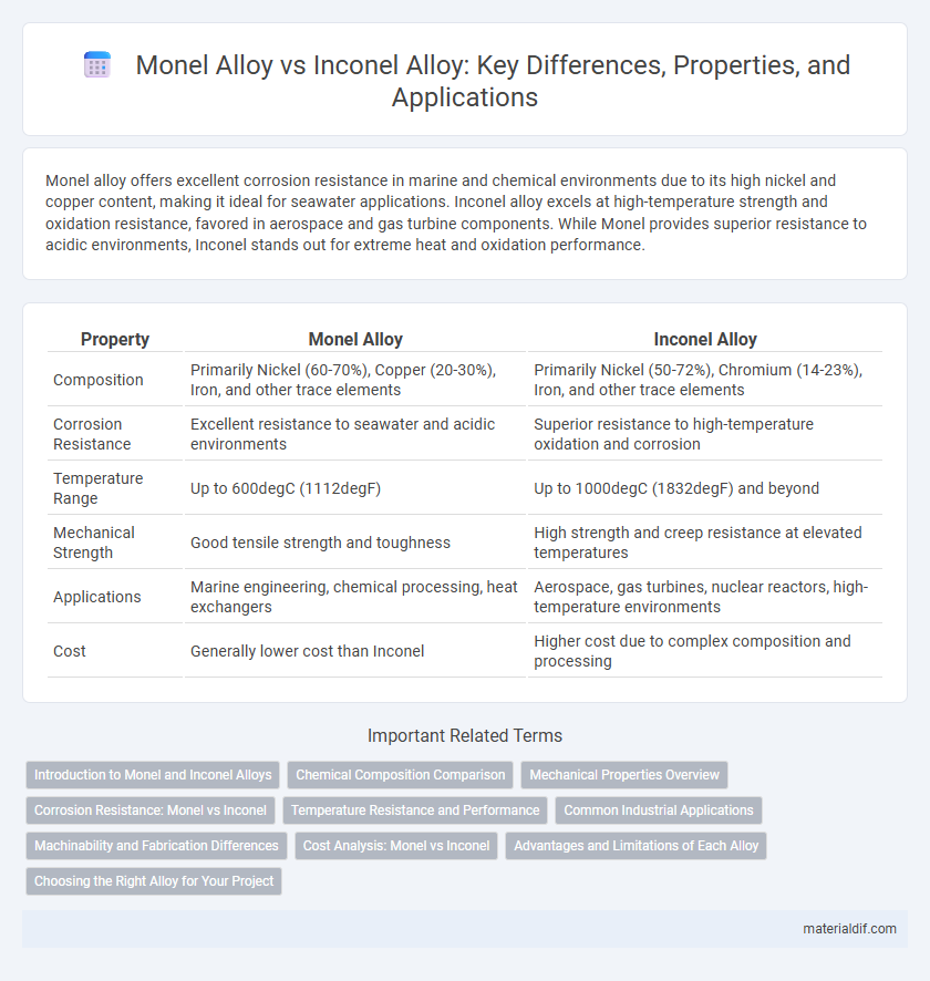 Monel Alloy vs Inconel Alloy: Key Differences, Properties, and Applications