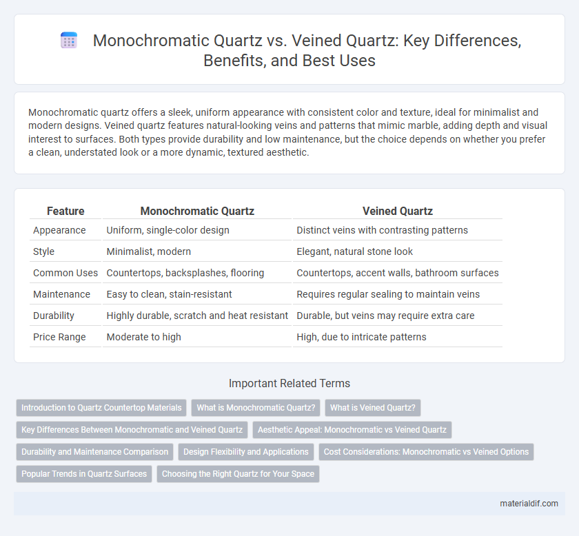 Monochromatic Quartz vs. Veined Quartz: Key Differences, Benefits, and Best Uses