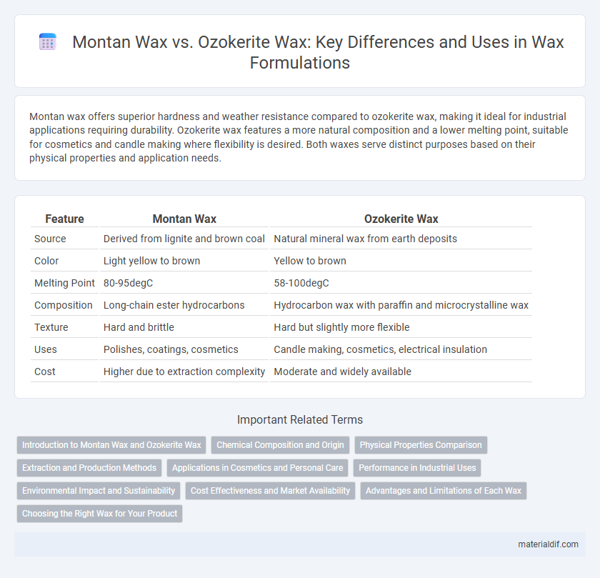 Montan Wax vs. Ozokerite Wax: Key Differences and Uses in Wax Formulations