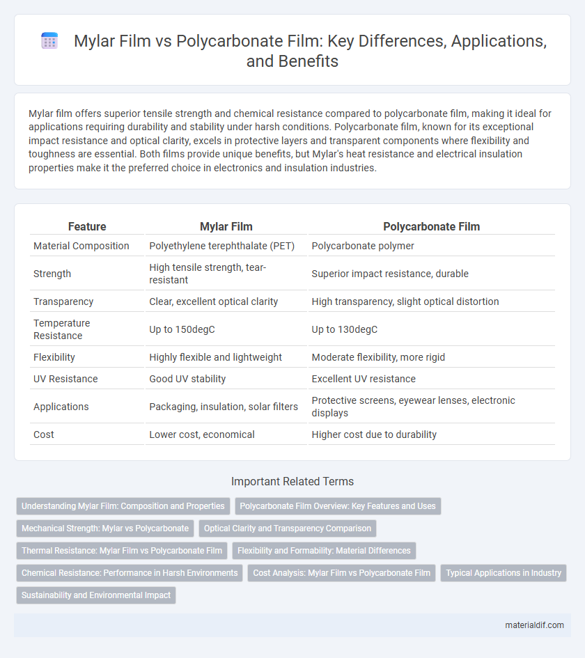Mylar Film vs Polycarbonate Film: Key Differences, Applications, and Benefits
