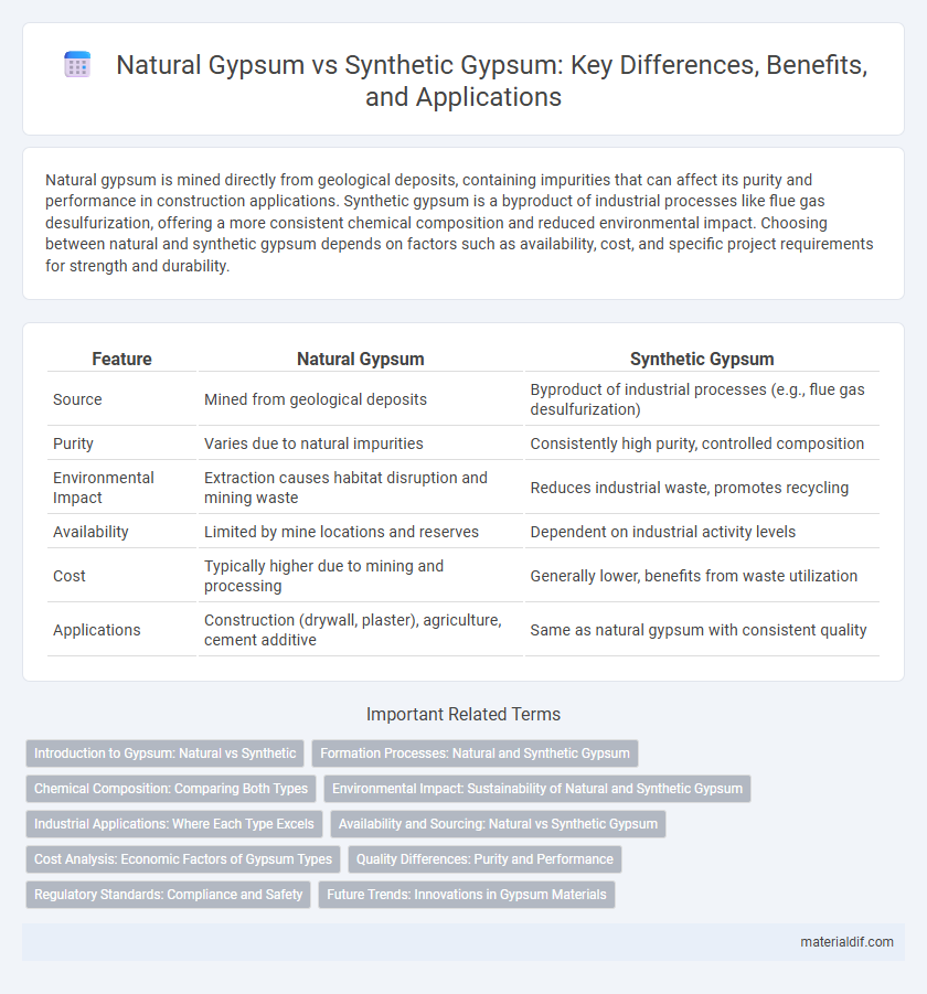 Natural Gypsum vs Synthetic Gypsum: Key Differences, Benefits, and Applications