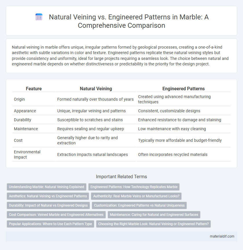 Natural Veining vs. Engineered Patterns in Marble: A Comprehensive Comparison