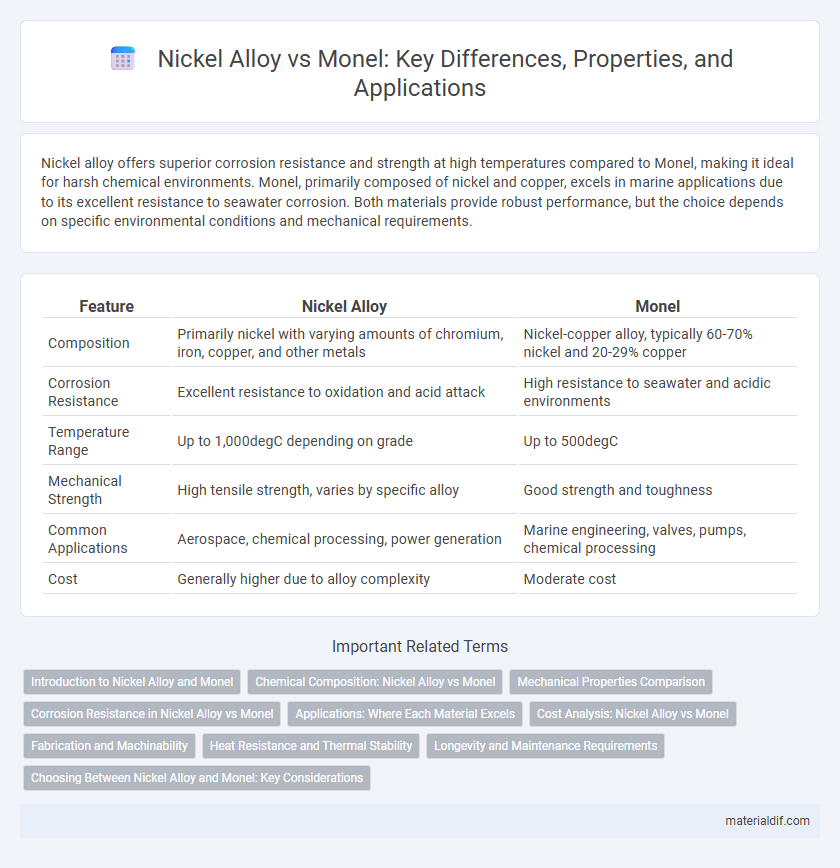 Nickel Alloy vs Monel: Key Differences, Properties, and Applications