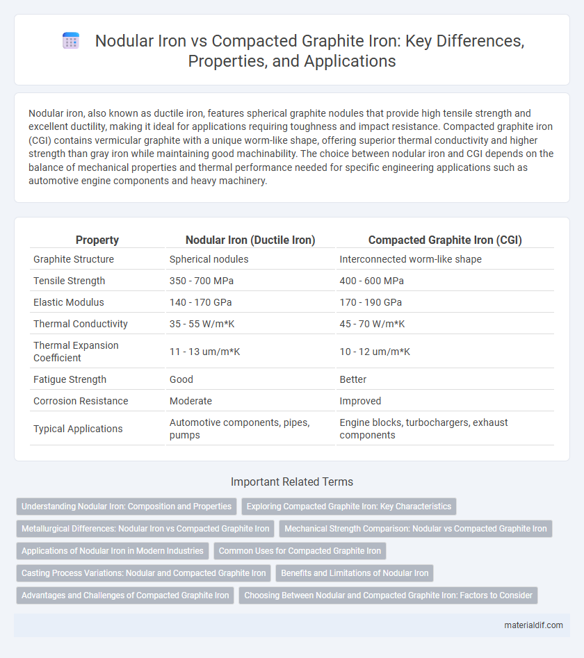 Nodular Iron vs Compacted Graphite Iron: Key Differences, Properties, and Applications