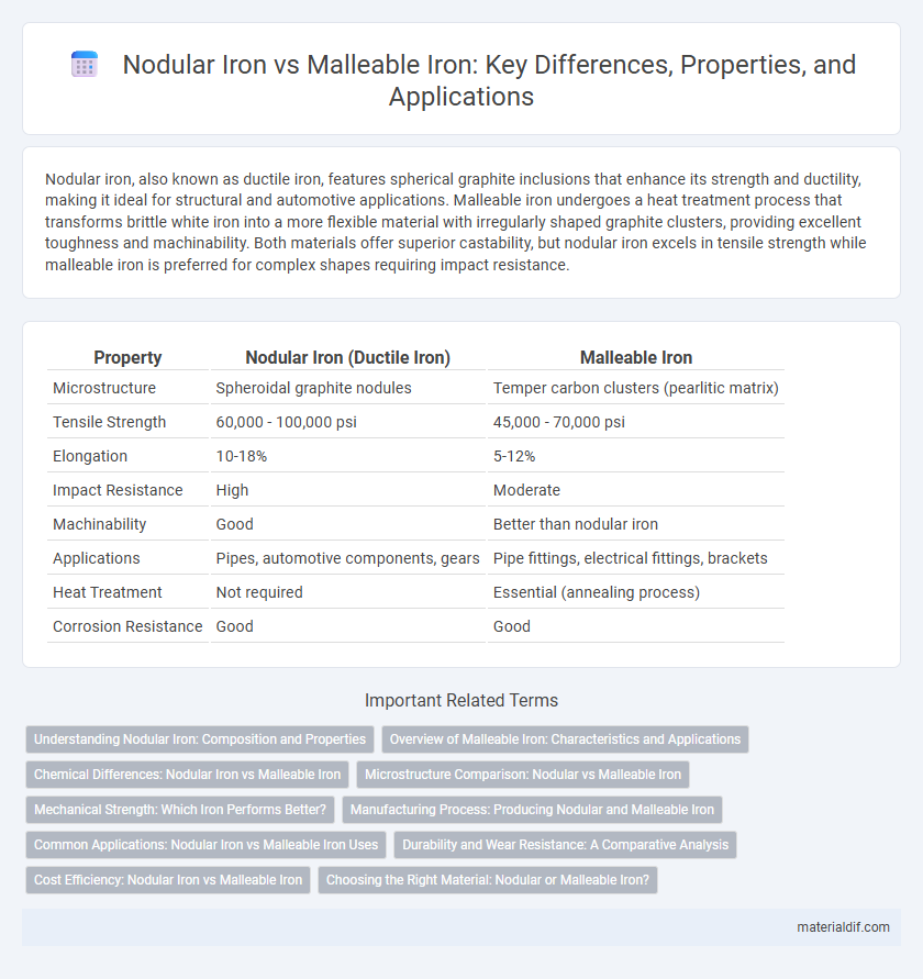 Nodular Iron vs Malleable Iron: Key Differences, Properties, and Applications