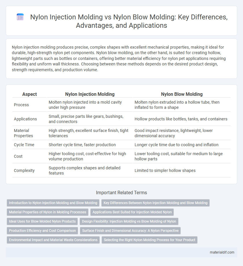 Nylon Injection Molding vs Nylon Blow Molding: Key Differences, Advantages, and Applications