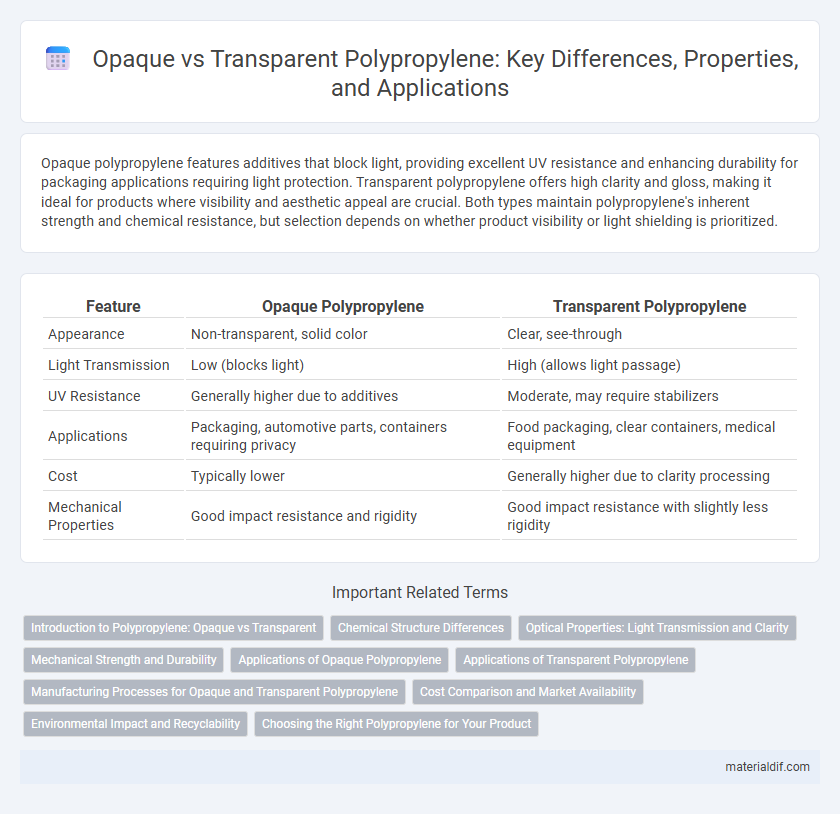 Opaque vs Transparent Polypropylene: Key Differences, Properties, and Applications
