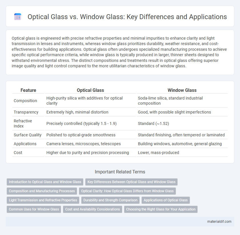 Optical Glass vs. Window Glass: Key Differences and Applications