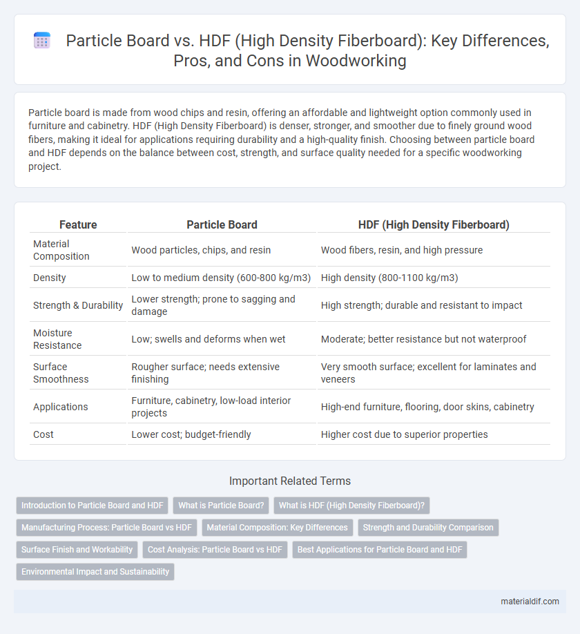Particle Board vs. HDF (High Density Fiberboard): Key Differences, Pros, and Cons in Woodworking