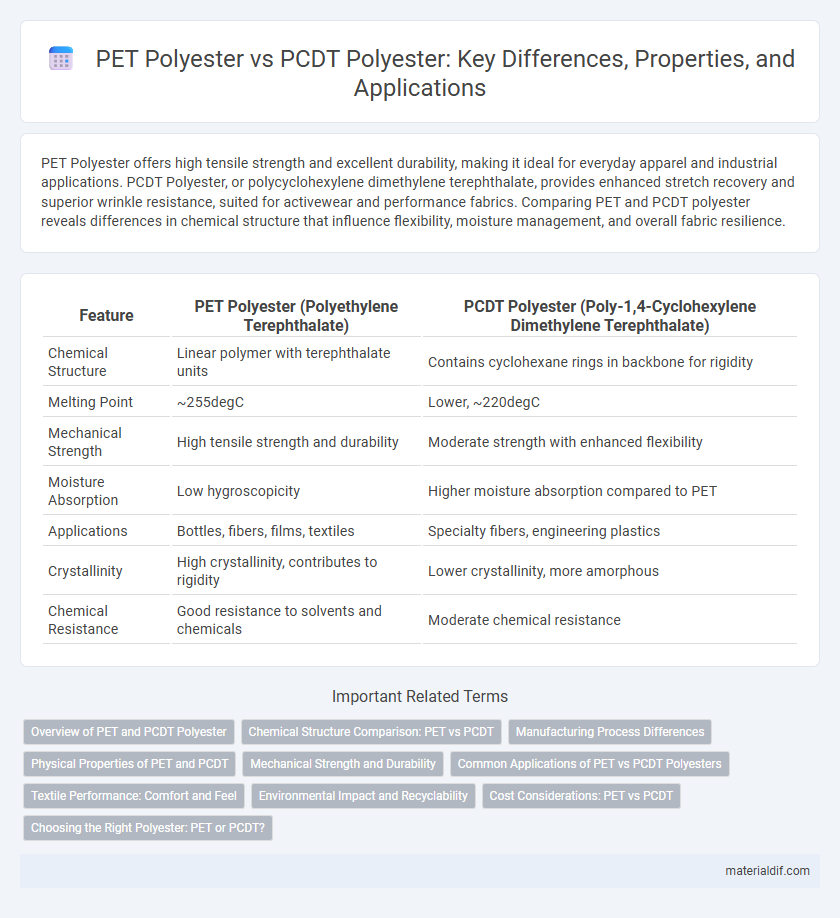 PET Polyester vs PCDT Polyester: Key Differences, Properties, and Applications