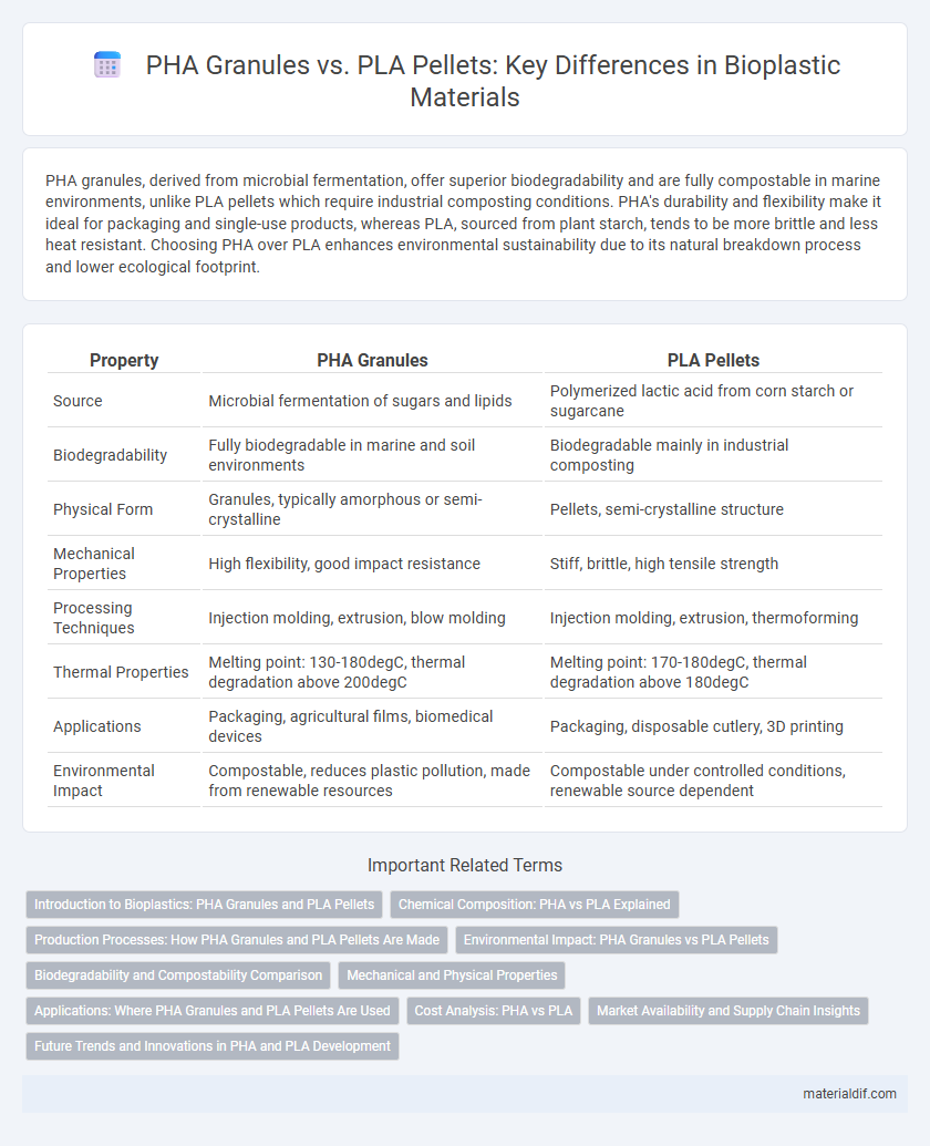 PHA Granules vs. PLA Pellets: Key Differences in Bioplastic Materials