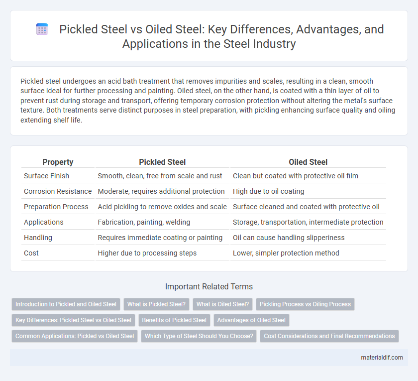 Pickled Steel vs Oiled Steel: Key Differences, Advantages, and Applications in the Steel Industry