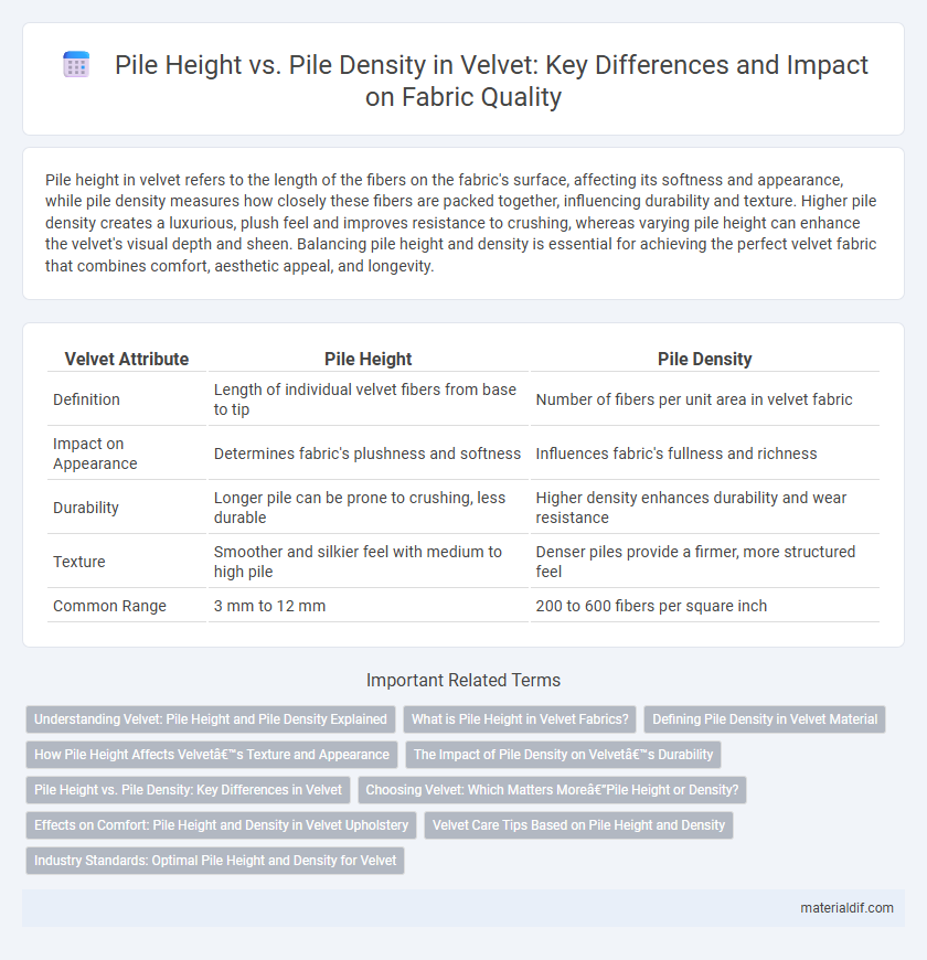 Pile Height vs. Pile Density in Velvet: Key Differences and Impact on Fabric Quality