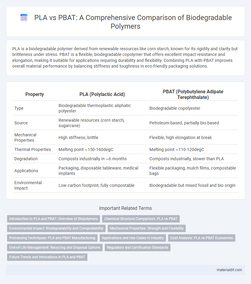 PLA vs PBAT: A Comprehensive Comparison of Biodegradable Polymers