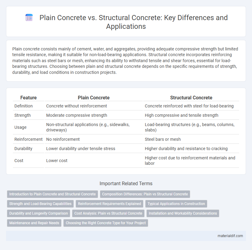 Plain Concrete vs. Structural Concrete: Key Differences and Applications