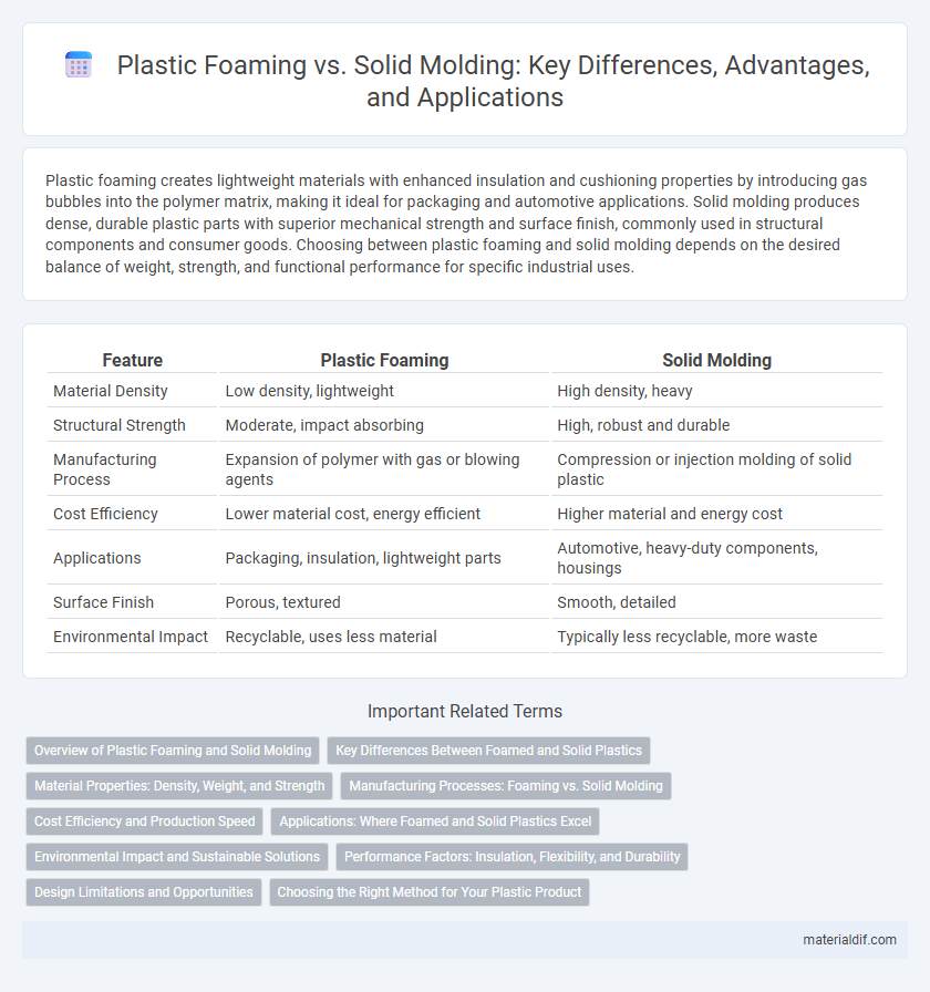 Plastic Foaming vs. Solid Molding: Key Differences, Advantages, and Applications
