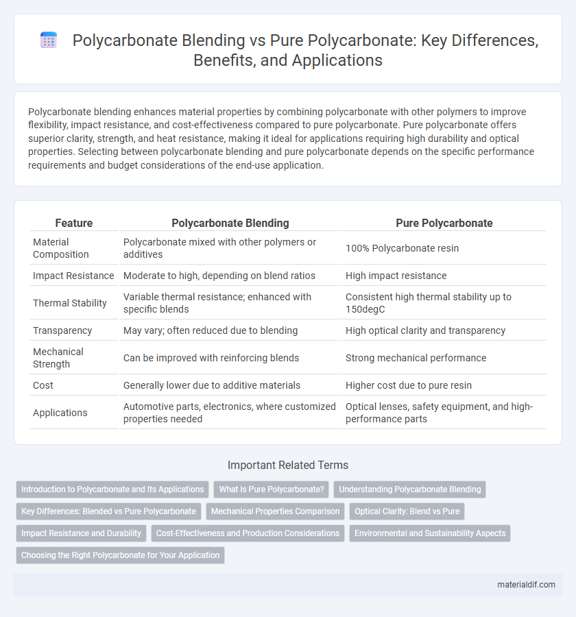 Polycarbonate Blending vs Pure Polycarbonate: Key Differences, Benefits, and Applications