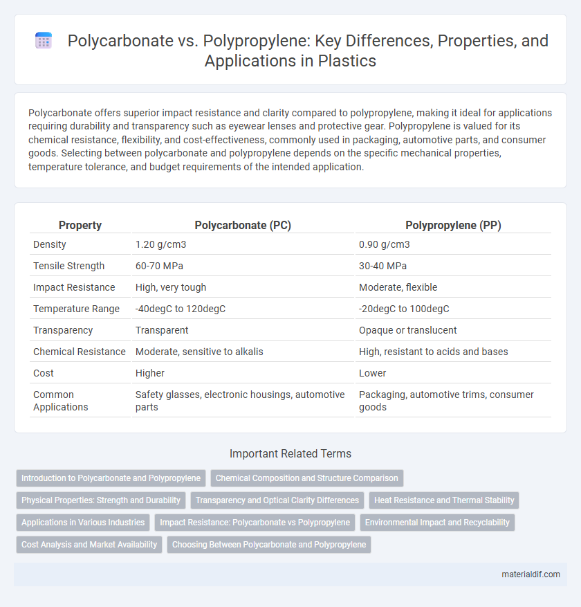 Polycarbonate vs. Polypropylene: Key Differences, Properties, and Applications in Plastics