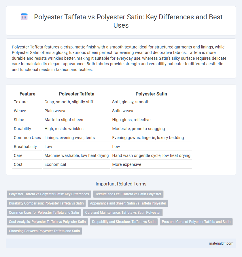 Polyester Taffeta vs Polyester Satin: Key Differences and Best Uses