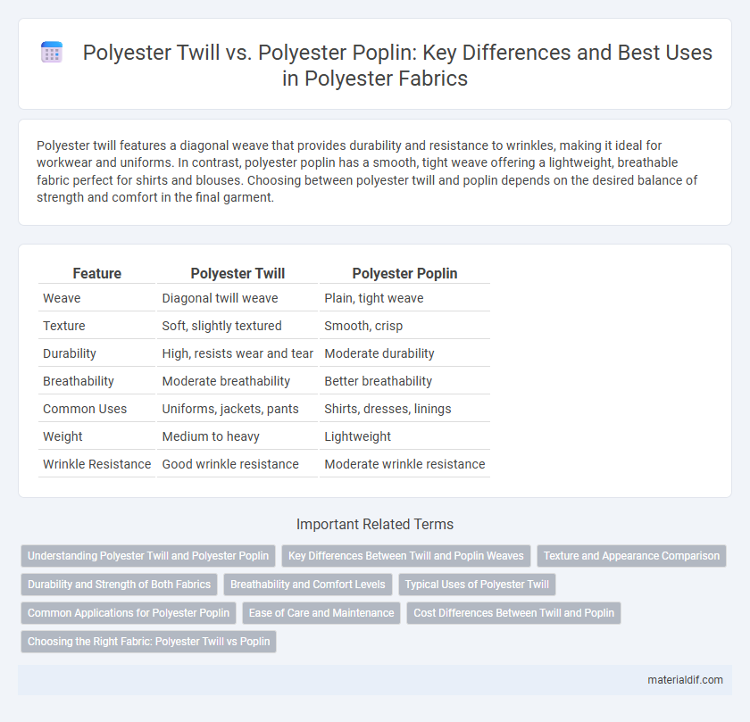 Polyester Twill vs. Polyester Poplin: Key Differences and Best Uses in Polyester Fabrics