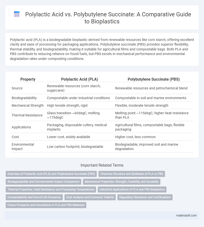 Polylactic Acid vs. Polybutylene Succinate: A Comparative Guide to Bioplastics