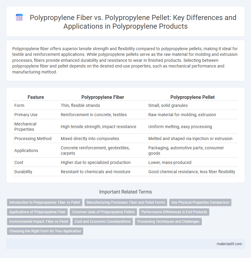 Polypropylene Fiber vs. Polypropylene Pellet: Key Differences and Applications in Polypropylene Products