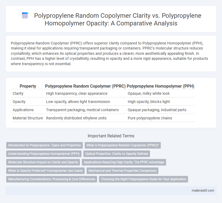 Polypropylene Random Copolymer Clarity vs. Polypropylene Homopolymer Opacity: A Comparative Analysis