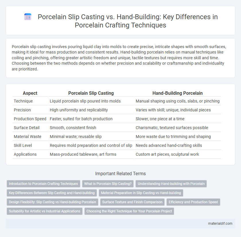 Porcelain Slip Casting vs. Hand-Building: Key Differences in Porcelain Crafting Techniques