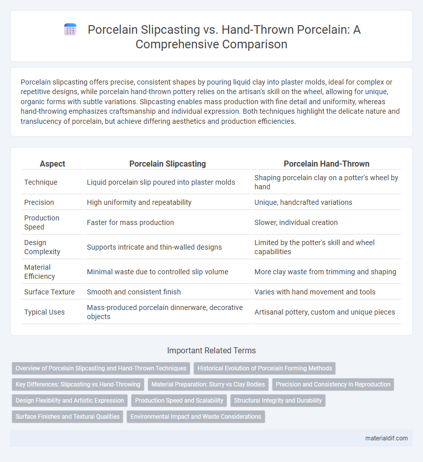 Porcelain Slipcasting vs. Hand-Thrown Porcelain: A Comprehensive Comparison